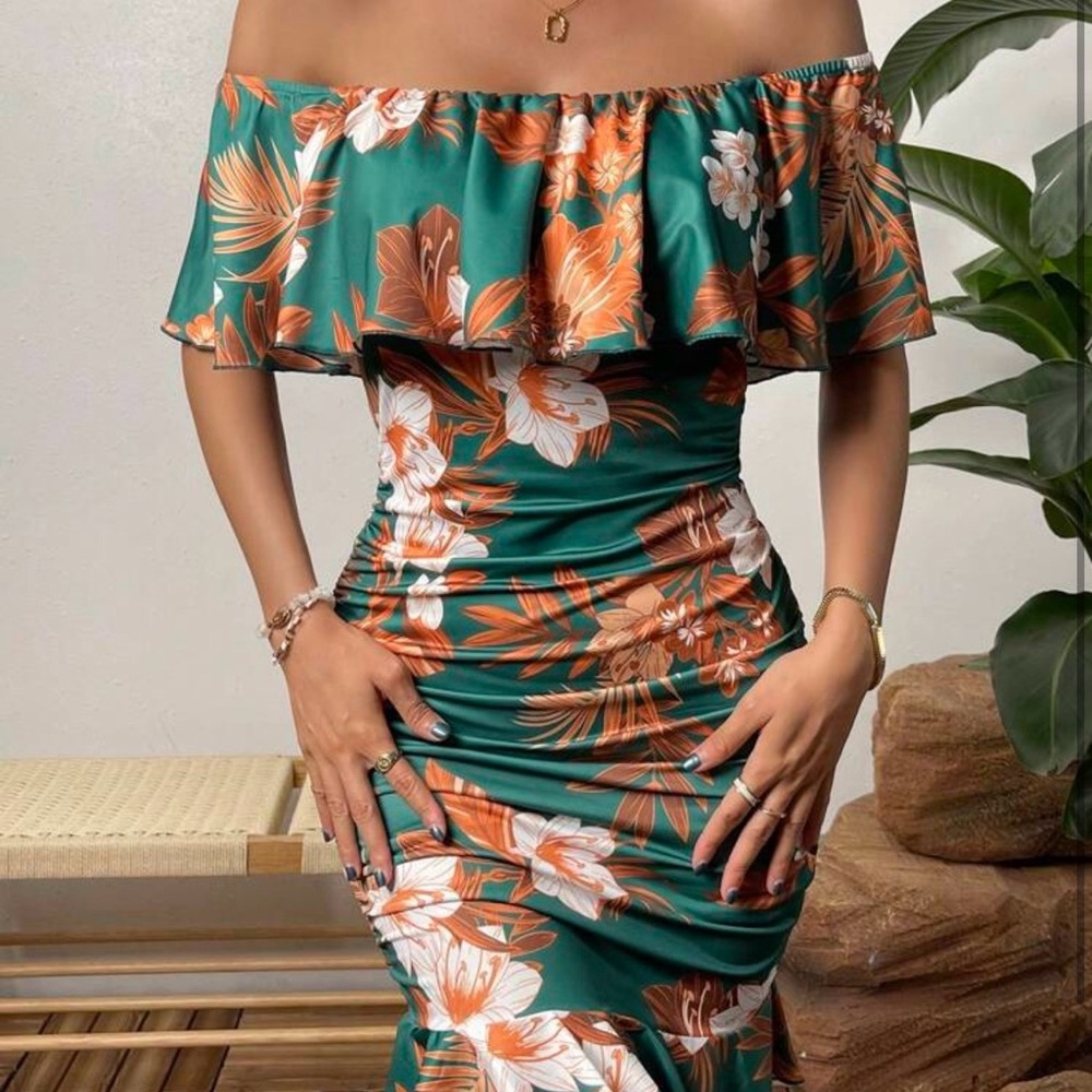 Floral Off-Shoulder Dress